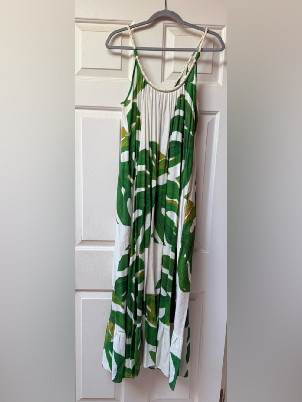 Farm Rio cotton maxi six S tropical leaves